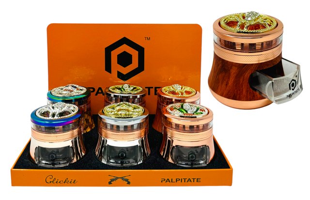 PALPITATE LARGE BELL SHAPE GRINDER 4 PARTS #MG-060 BOX OF 6