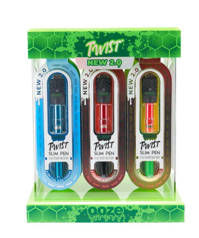 OOZE TWIST SLIM PEN 2.0 BATTERY 24CT DISPLAY'