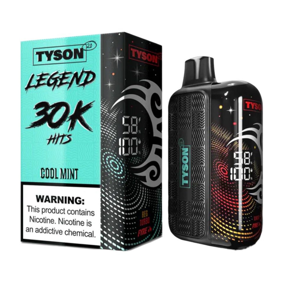 TYSON 2.0 LEGEND 5% DISPOSABLE 30000 PUFFS BOX OF 5