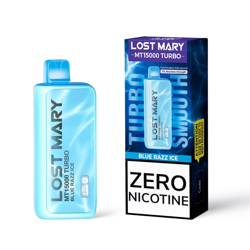 LOST MARY MT15000 TURBO ZERO NICOTINE DISPOSABLE BOX OF 5