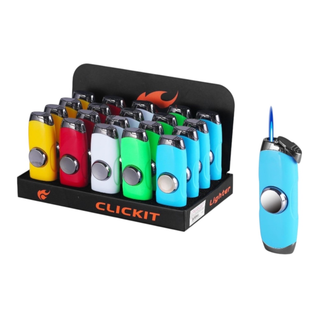 CLICKIT FIDGET SPINNER TORCH LIGHTER #GH-9040 BOX OF 20