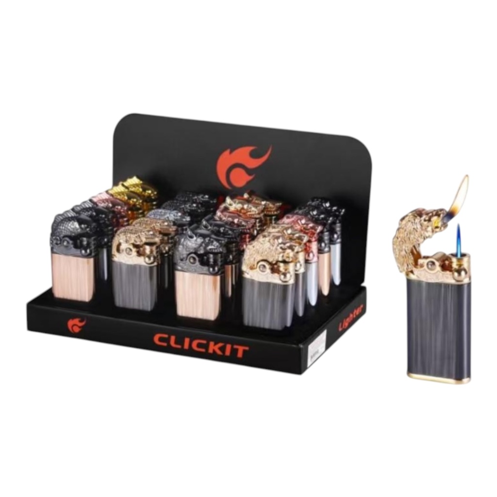 CLICKIT EAGLE TORCH & FLAME LIGHTER #GH-6262 BOX OF 20