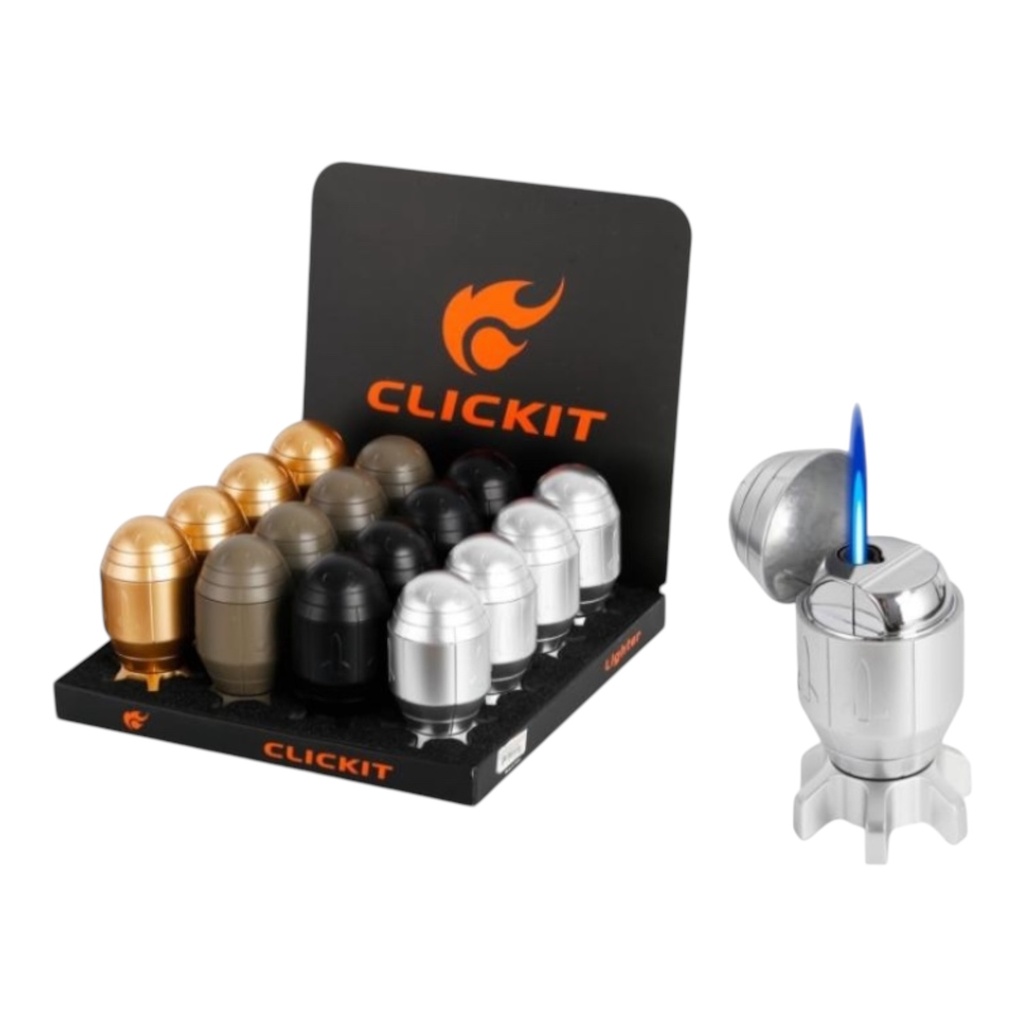 CLICKIT ATOMIC BOMB TORCH LIGHTER #GH-8152 BOX OF 16