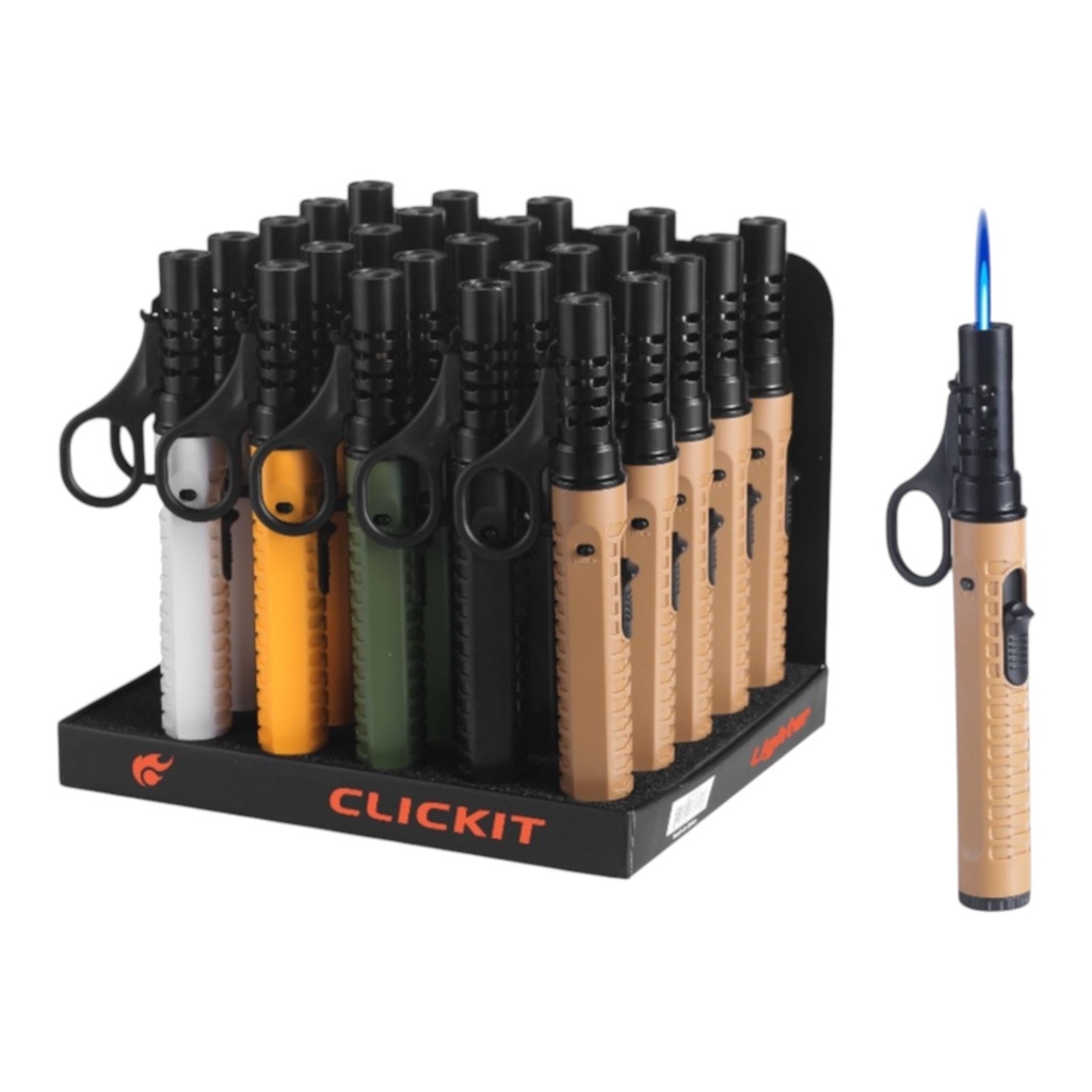 CLICKIT PEN TORCH LIGHTER #GT-052 BOX OF 25