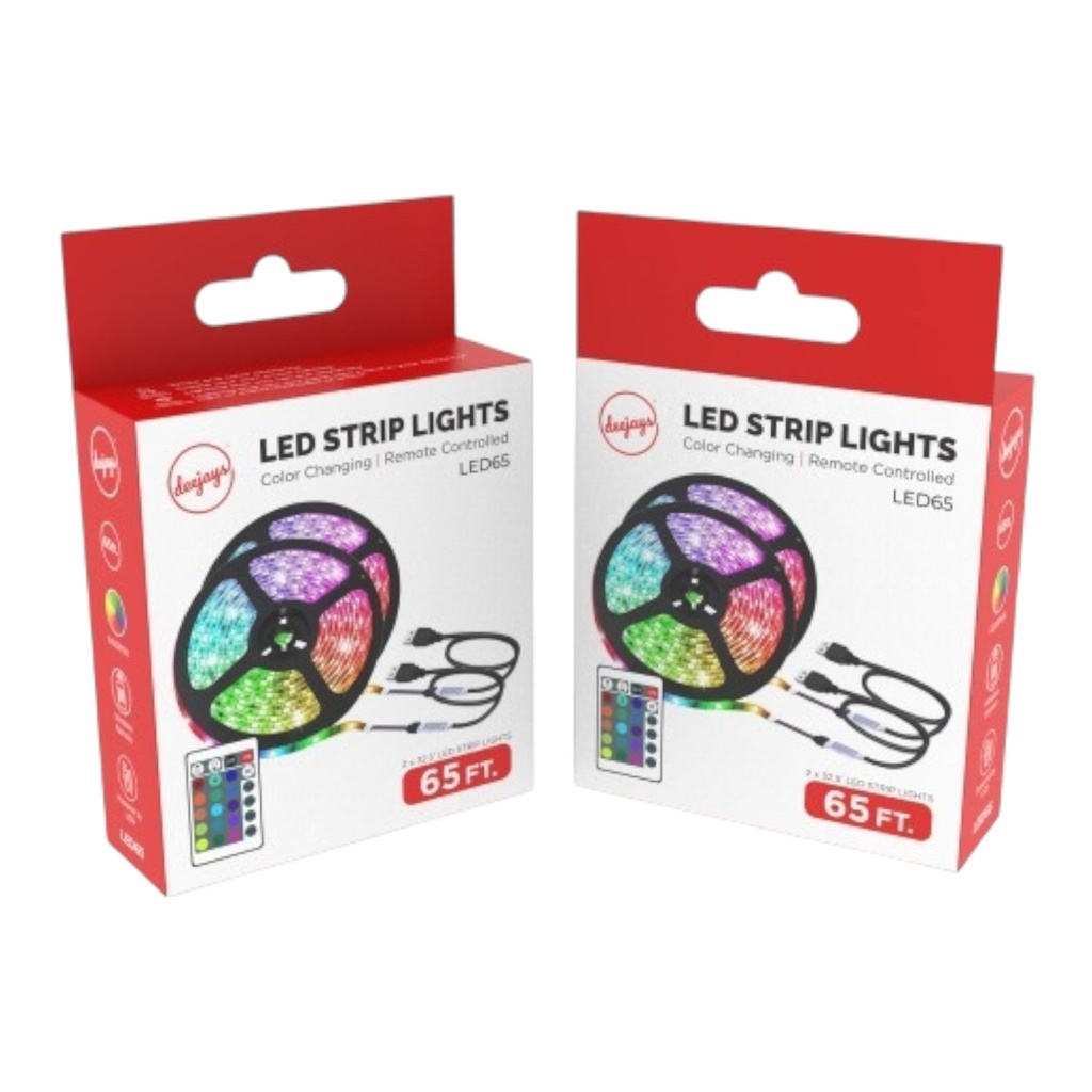 DEEJAYS LED STRIP LIGHTS 33FT