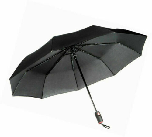 TURTLE NOSE 3 SECTION MINI FOLDING BLACK UMBRELLA