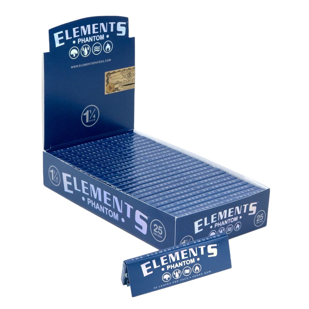 ELEMENTS PHANTOM 1 1/4 PAPERS 50CT BOX OF 25