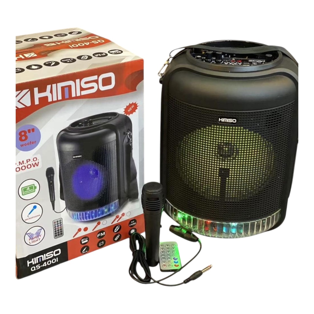 ROUND LED BLUETOOTH SPEAKER WITH MICROPHONE QS-4001