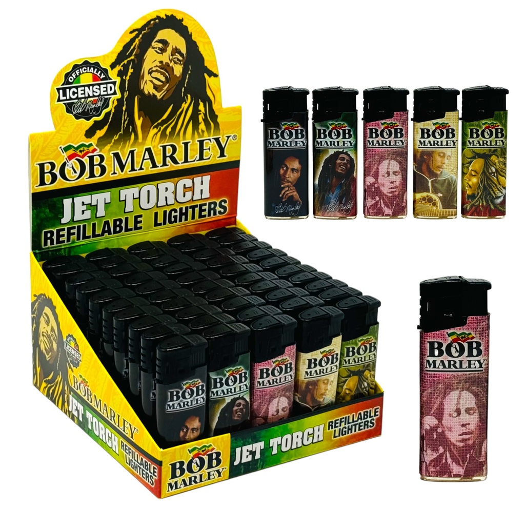 BOB MARLEY JET TORCH LIGHTERS #BM-LT-100 BOX OF 50