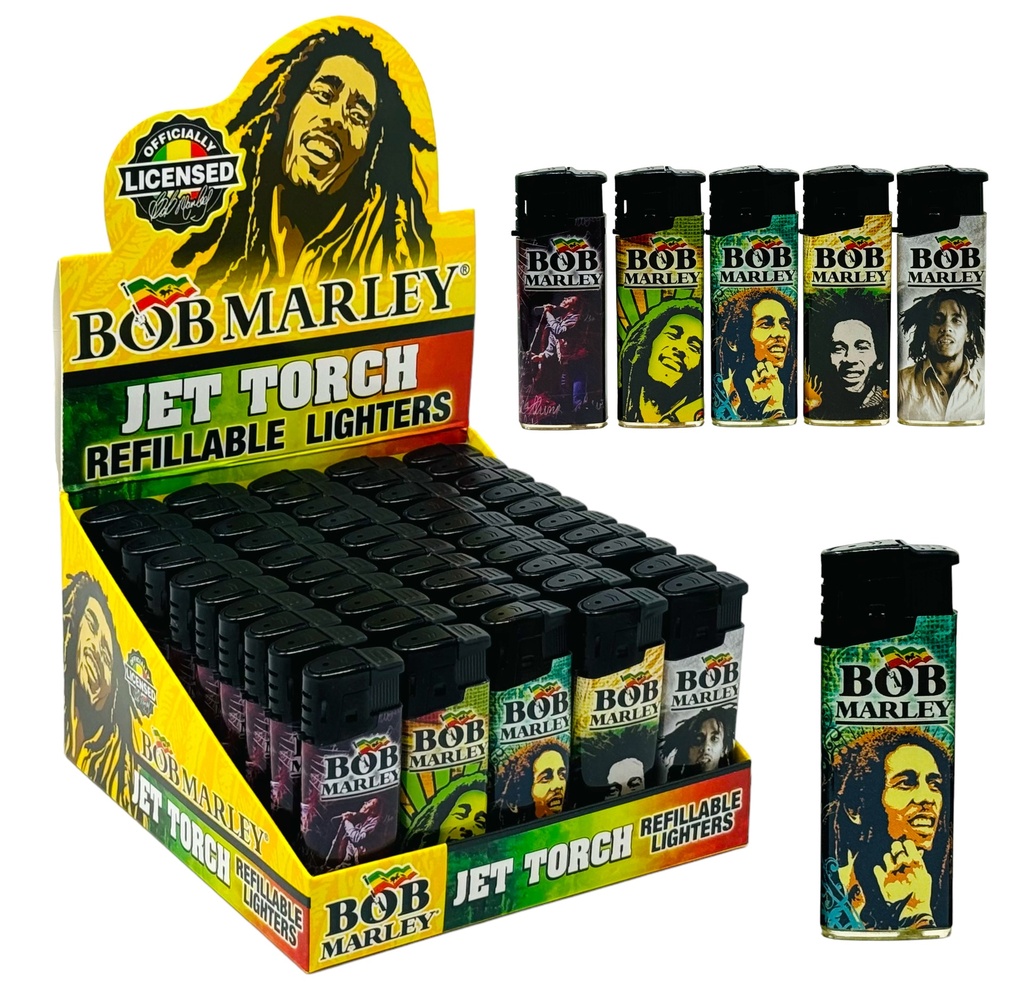 BOB MARLEY JET TORCH LIGHTERS #BM-LT-101 BOX OF 50