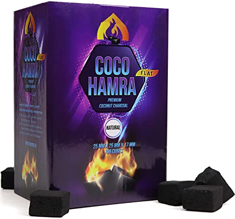 COCO HAMRA COCONUT FLAT CHARCOAL 25MM 108CT