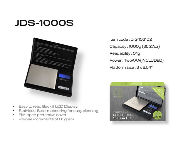 CR JDS-1000S PORTABLE DIGITAL SCALE 1000GM