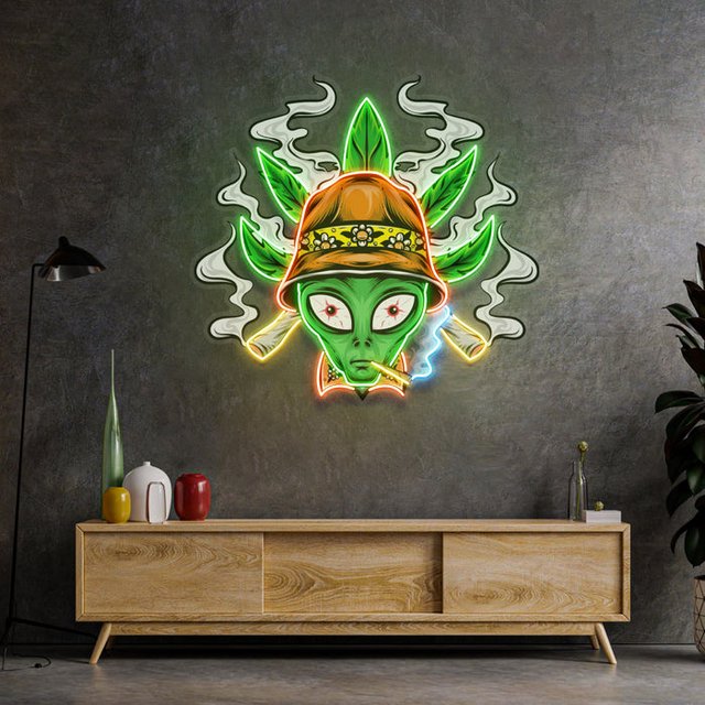 CUSTOM LED NEON SIGN (ADDICT ALIEN) DESIGN **US MADE**