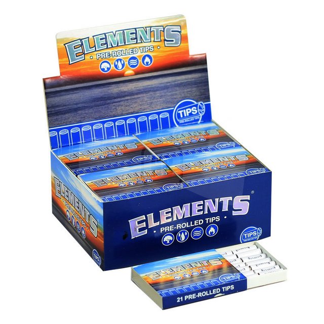 ELEMENTS PRE-ROLLED TIPS 21CT BOX OF 20