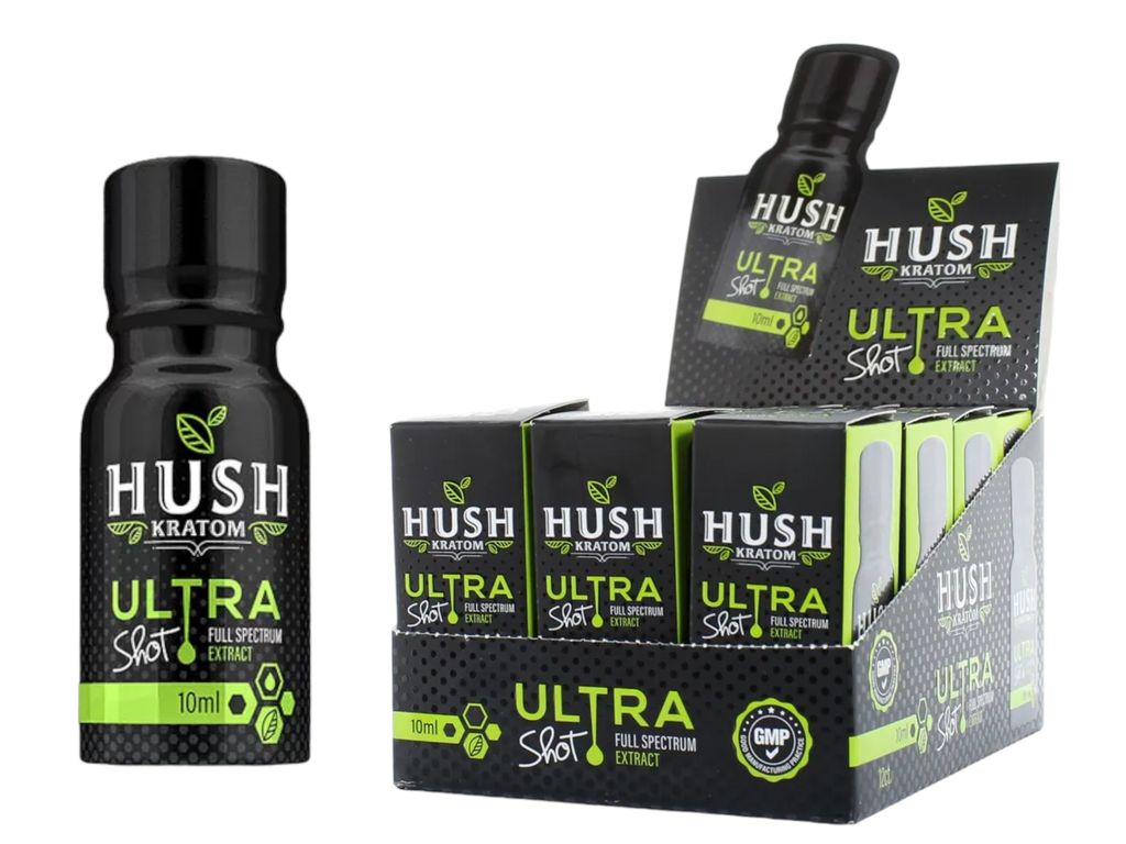 HUSH ULTRA EXTRACT KRATOM SHOTS 10ML BOX OF 12