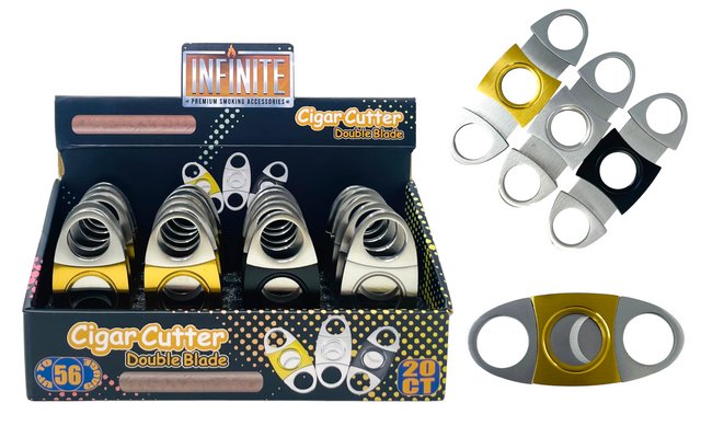 INFINITE METAL CIGAR CUTTER BOX OF 20 #XJD-11