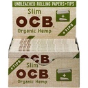 OCB SLIM ORGANIC HEMP PAPERS + TIPS 24CT