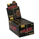 RAW BLACK 1 1/4 CLASSIC ROLLING PAPER+TIPS CONNOISSEUR BOX OF 24