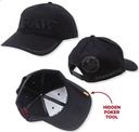 RAW POKER BLACK ON BLACK CURVED BILL ADJUSTABLE STRUCTURED HAT