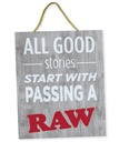 RAW RUSTIC WOOD SIGN ALL GOOD STORIES