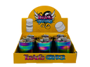 TOBACCO GRINDER 4 PARTS HAND CRANK TOP RAINBOW COLOR #TG4-63CHR-HC BOX OF 6