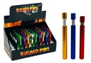 TOBACCO PIPE METAL PUSH COLOR ONE HITTER BOX OF 50