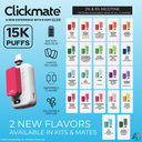 CLICKMATE 5% DISPOSABLE KIT 15000 PUFFS BOX OF 5