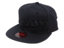 RAW BLACK ON BLACK FLAT BRIM FLEX FIT HAT