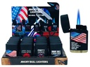 ANGRY BULL FLIP TOP TORCH LIGHTERS BOX OF 20