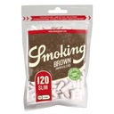 SMOKING BROWN SLIM PAPER FILTERS 6MM X 15MM 120CT BOX OF 10