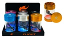 CLICKIT LED GRINDER WITH GLASS JAR 4 PARTS #MG-114 BOX OF 6