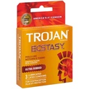 TROJAN ECSTASY ULTRA RIBBED LUBRICATED CONDOMS 3CT BOX OF 6