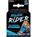 ROUGH RIDER THE ORIGINAL STUDDED LUBRICATED CONDOMS 3CT BOX OF 6