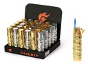 CLICKIT DRAGON DESIGN TORCH LIGHTER ASSORTED COLORS GH-8833 BOX OF 30