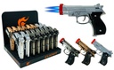 CLICKIT LARGE PISTOL DOUBLE TORCH LIGHTER GH-9965 BOX OF 16