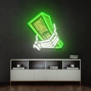 CUSTOM LED NEON SIGN (MONEY HANDS) DESIGN **US MADE**